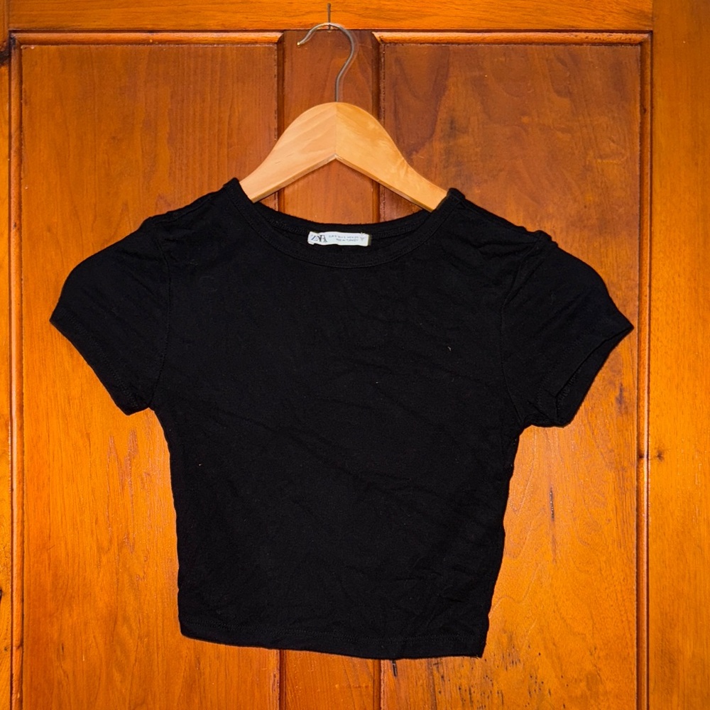 Zara Black Short Sleeve Kids Tee